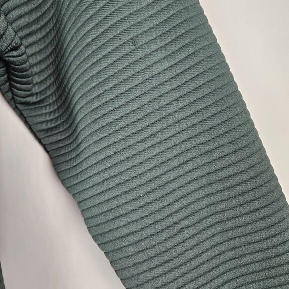 Z by Zella Ribbed Pullover Hoodie Top Gray/Olive Green 2X - Picture 7 of 8